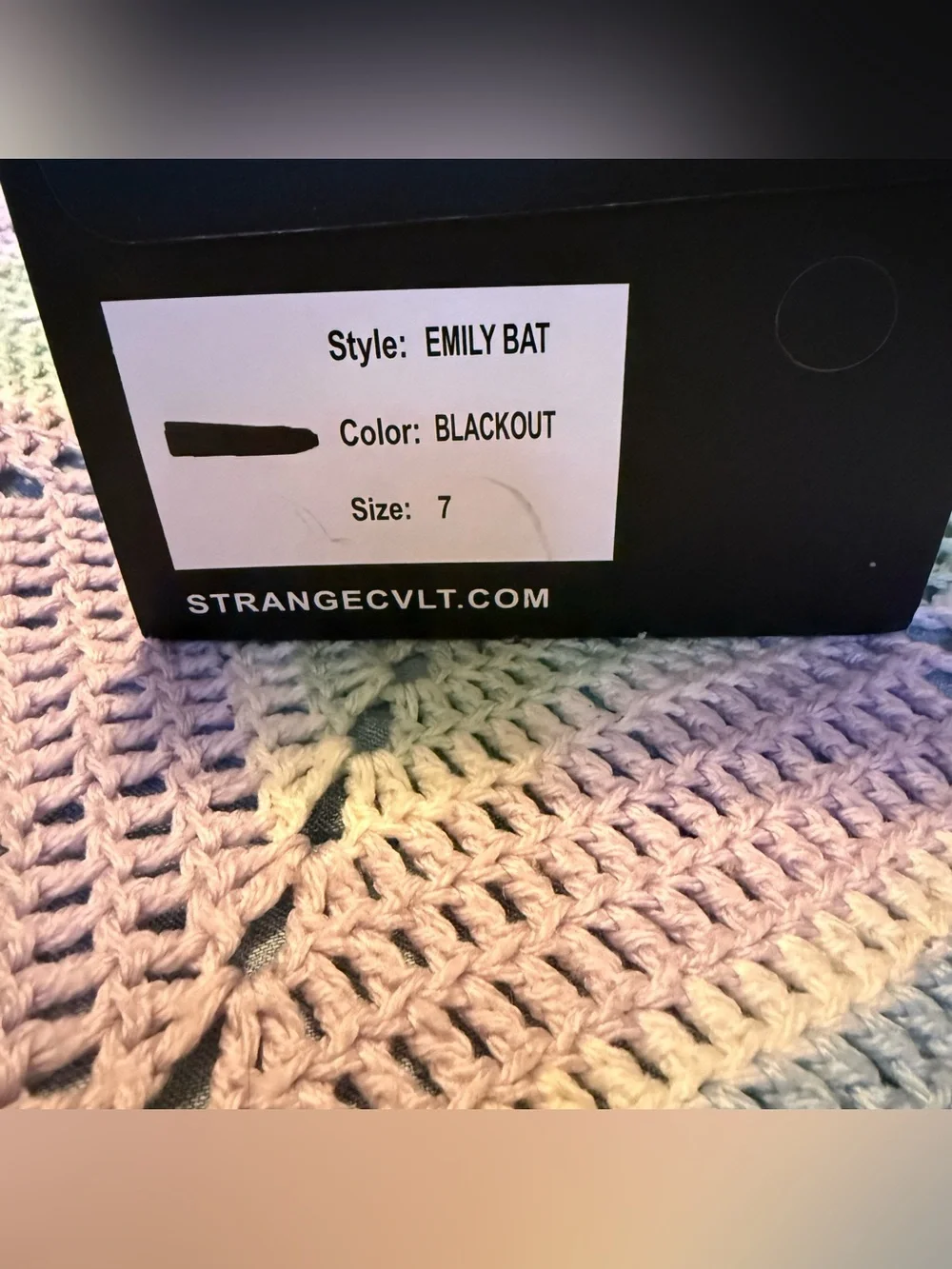 Strange Cult Black Emily Bat Slip-On Flats